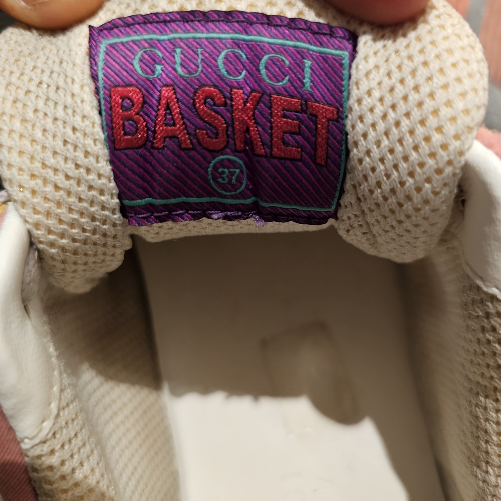 Gucci Basket Low Sneakers in women size 37 designer multicolor pink - Picture 7 of 7
